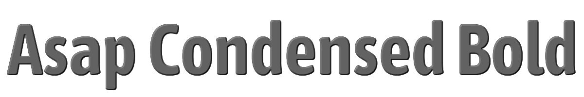 Asap Condensed Bold 