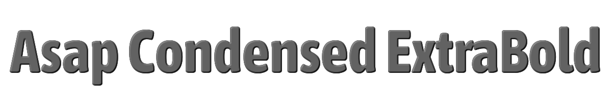 Asap Condensed ExtraBold 