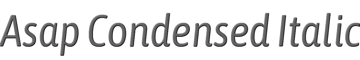 Asap Condensed Italic 