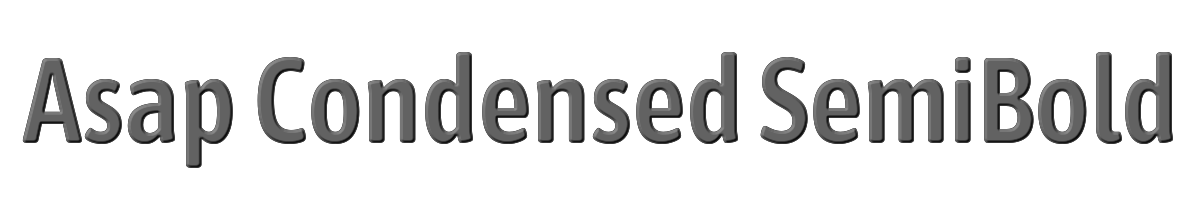 Asap Condensed SemiBold 