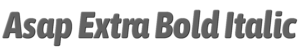 Asap Extra Bold Italic 