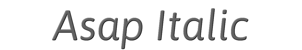 Asap Italic 