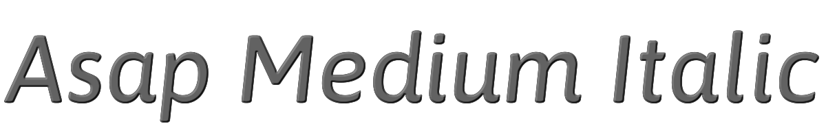 Asap Medium Italic 