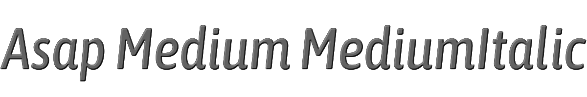 Asap Medium MediumItalic 