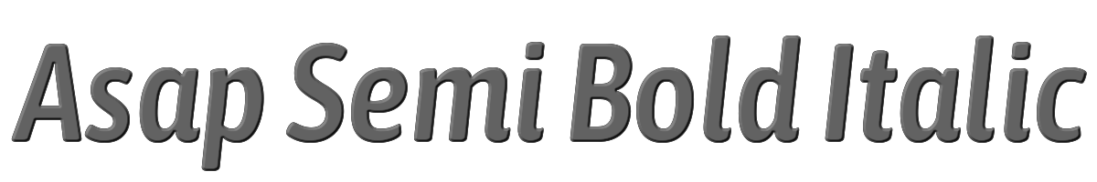 Asap Semi Bold Italic 