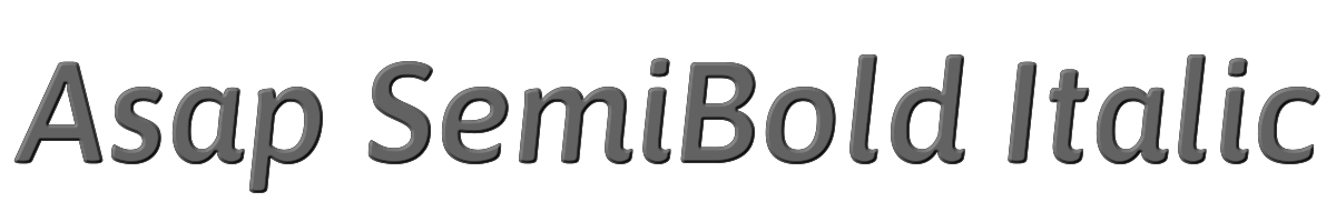 Asap SemiBold Italic 