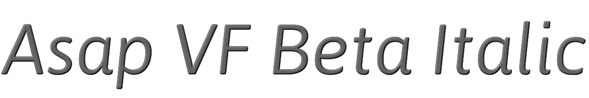 Asap VF Beta Italic 
