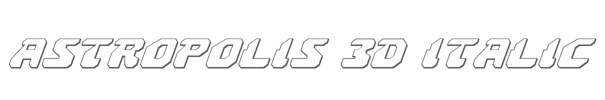 Astropolis 3D Italic 
