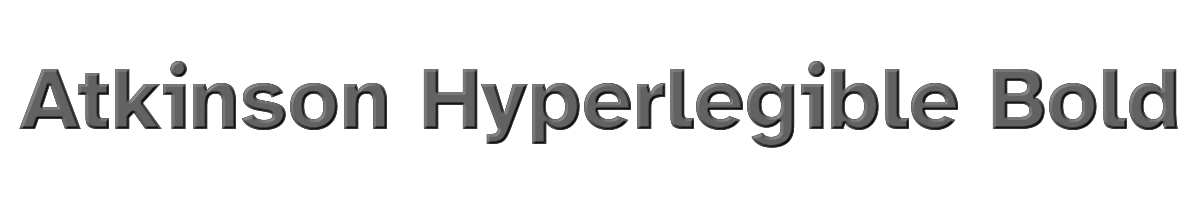 Atkinson Hyperlegible Bold 