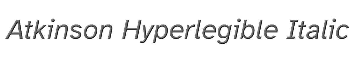Atkinson Hyperlegible Italic 