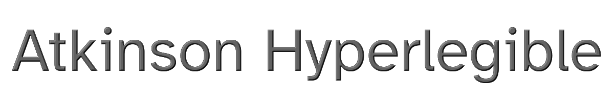 Atkinson Hyperlegible 
