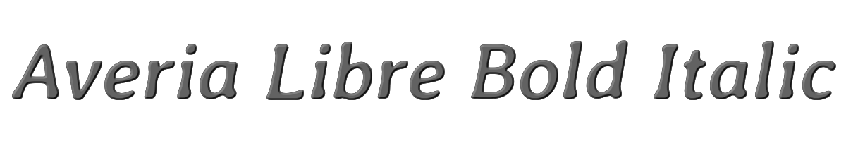 Averia Libre Bold Italic 