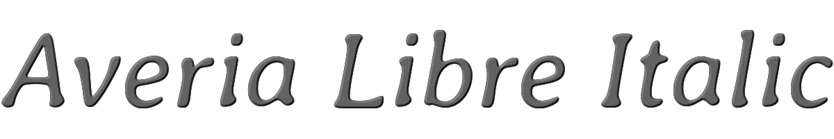 Averia Libre Italic 