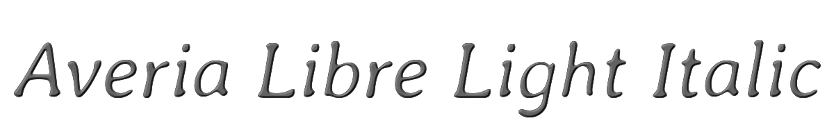 Averia Libre Light Italic 
