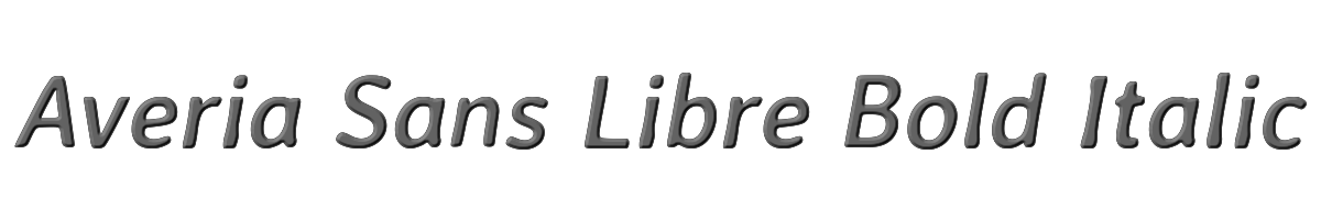 Averia Sans Libre Bold Italic 