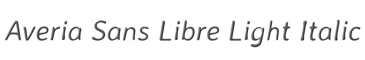 Averia Sans Libre Light Italic 