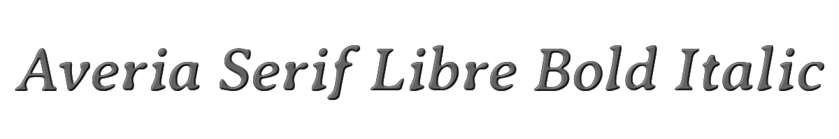 Averia Serif Libre Bold Italic 