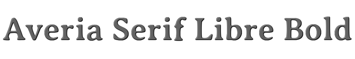 Averia Serif Libre Bold 
