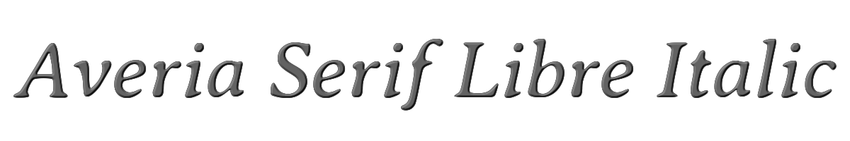 Averia Serif Libre Italic 