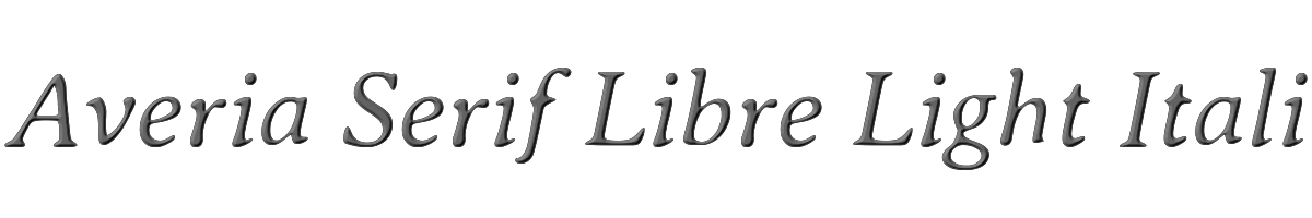 Averia Serif Libre Light Italic 