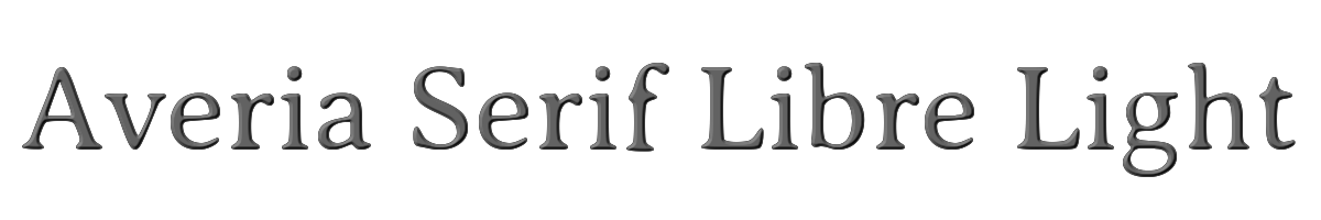 Averia Serif Libre Light 