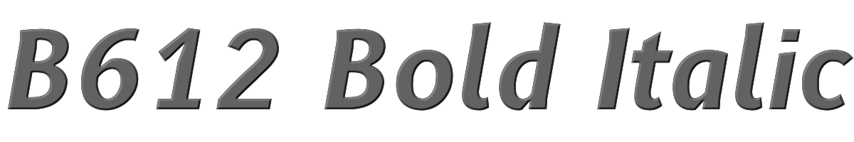 B612 Bold Italic 