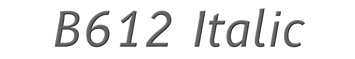 B612 Italic 