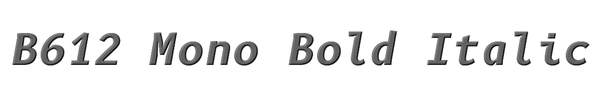 B612 Mono Bold Italic 