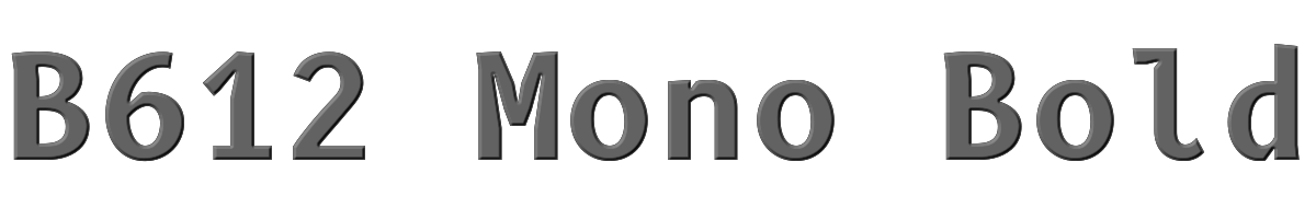 B612 Mono Bold 