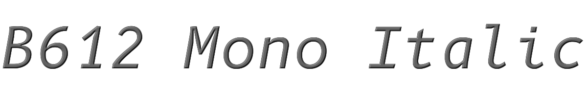 B612 Mono Italic 
