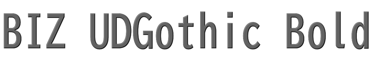 BIZ UDGothic Bold 