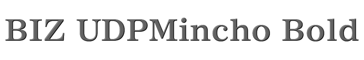 BIZ UDPMincho Bold 