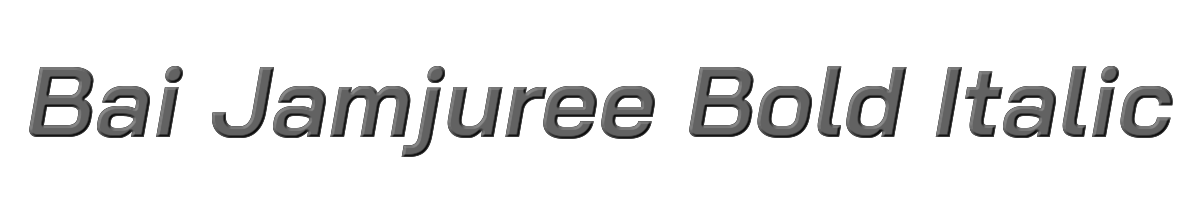 Bai Jamjuree Bold Italic 