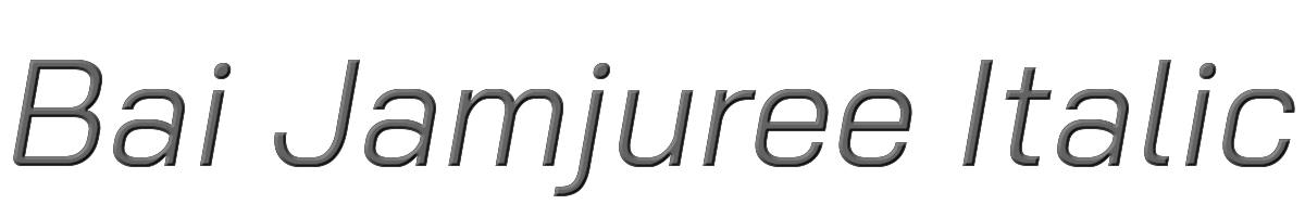 Bai Jamjuree Italic 
