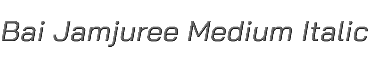Bai Jamjuree Medium Italic 