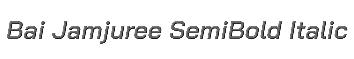 Bai Jamjuree SemiBold Italic 