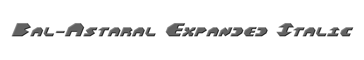 Bal-Astaral Expanded Italic 