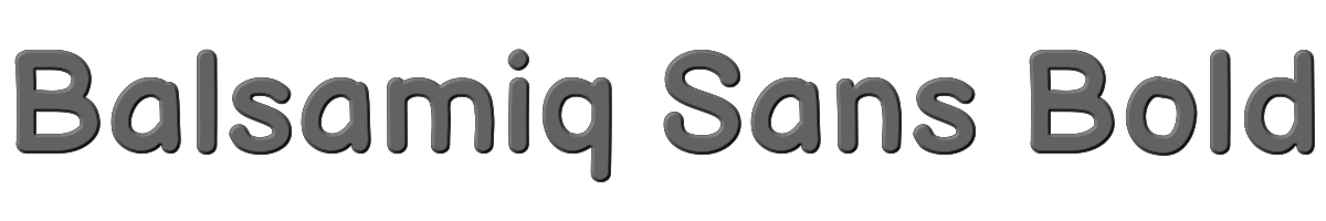 Balsamiq Sans Bold 