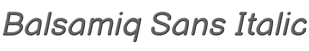 Balsamiq Sans Italic 