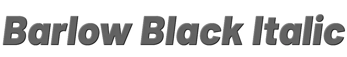 Barlow Black Italic 