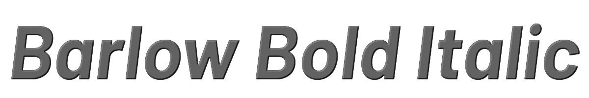 Barlow Bold Italic 