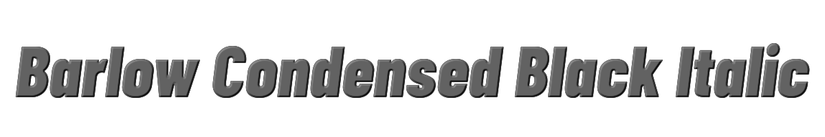 Barlow Condensed Black Italic 