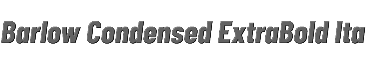 Barlow Condensed ExtraBold Italic 