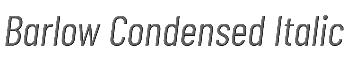 Barlow Condensed Italic 