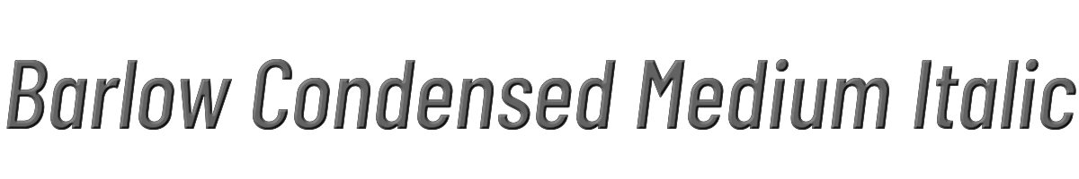 Barlow Condensed Medium Italic 
