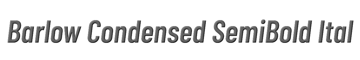 Barlow Condensed SemiBold Italic 