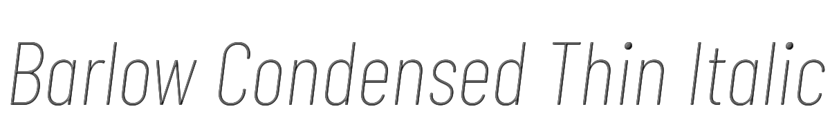 Barlow Condensed Thin Italic 