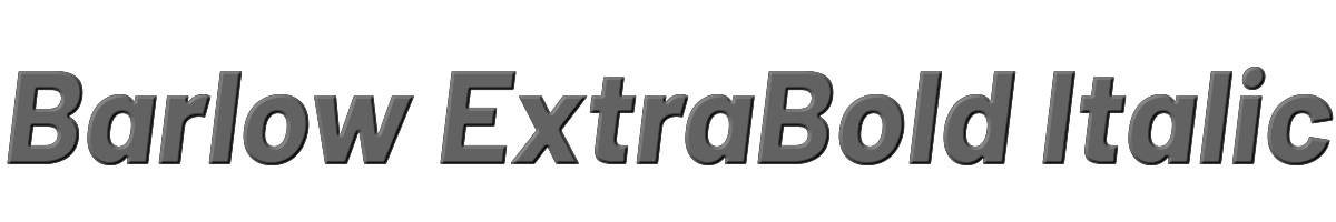 Barlow ExtraBold Italic 