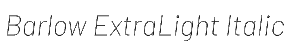 Barlow ExtraLight Italic 