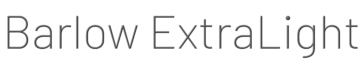 Barlow ExtraLight 